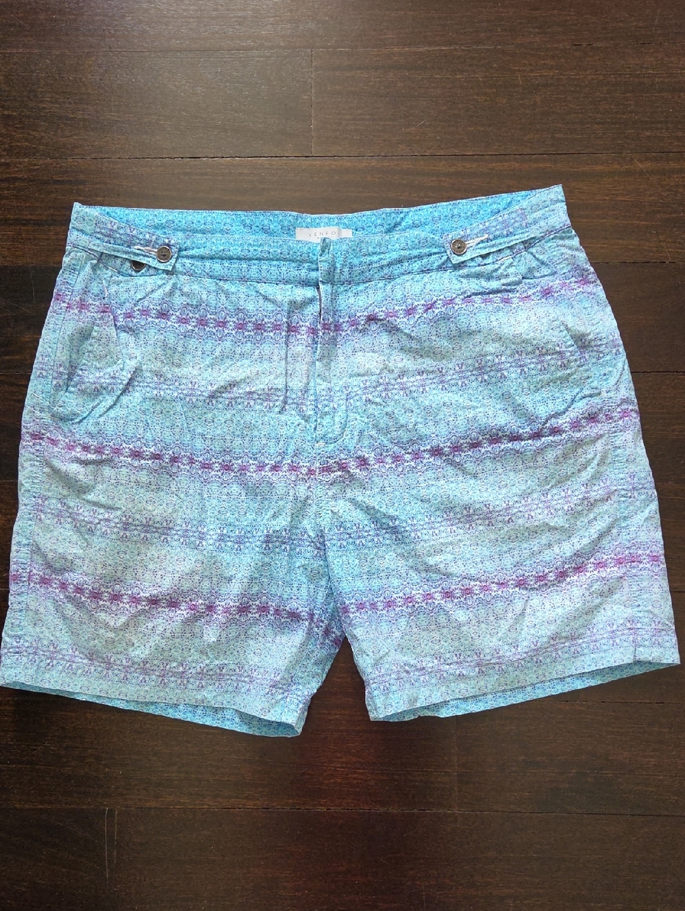 MEN'S VENROY BLUE BATHING SUIT BOARD SHORTS SIZE 34 $150